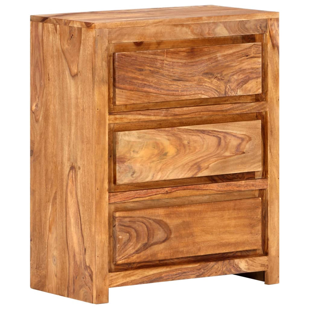 vidaXL Drawer Cabinet 60x33x75 cm Solid Acacia Wood