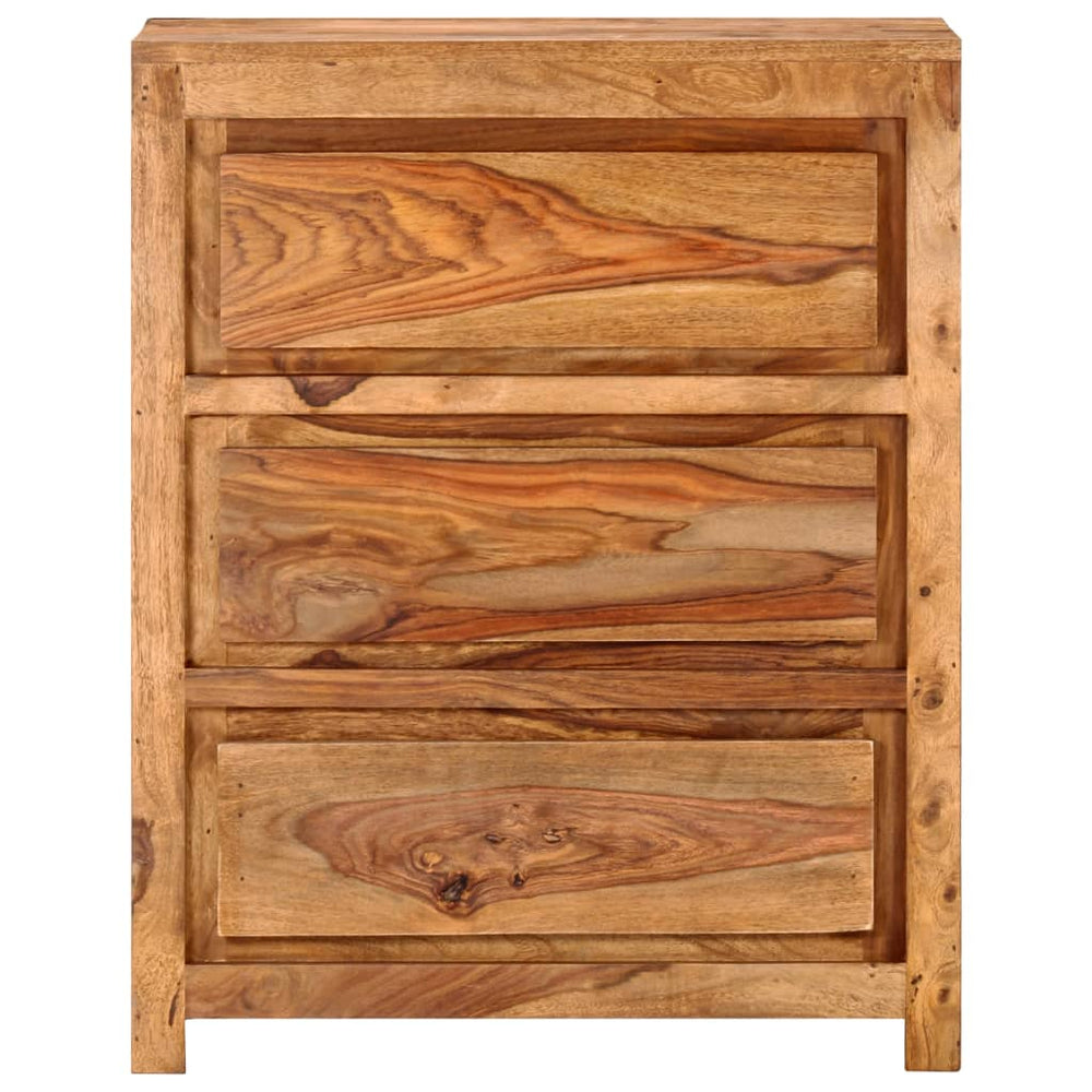 vidaXL Drawer Cabinet 60x33x75 cm Solid Acacia Wood