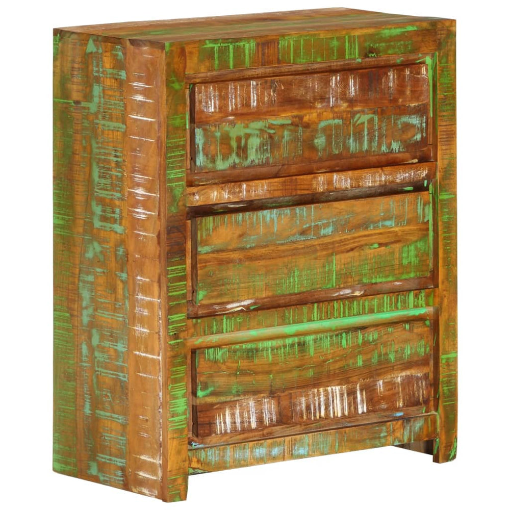 vidaXL Drawer Cabinet Multicolored 60x33x75 cm Solid Reclaimed Wood