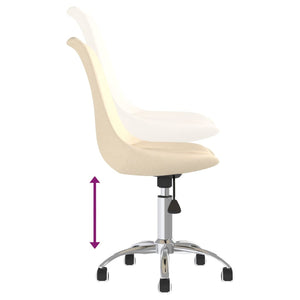 vidaXL Dining Chairs 4 pcs. Swivel Cream Fabric