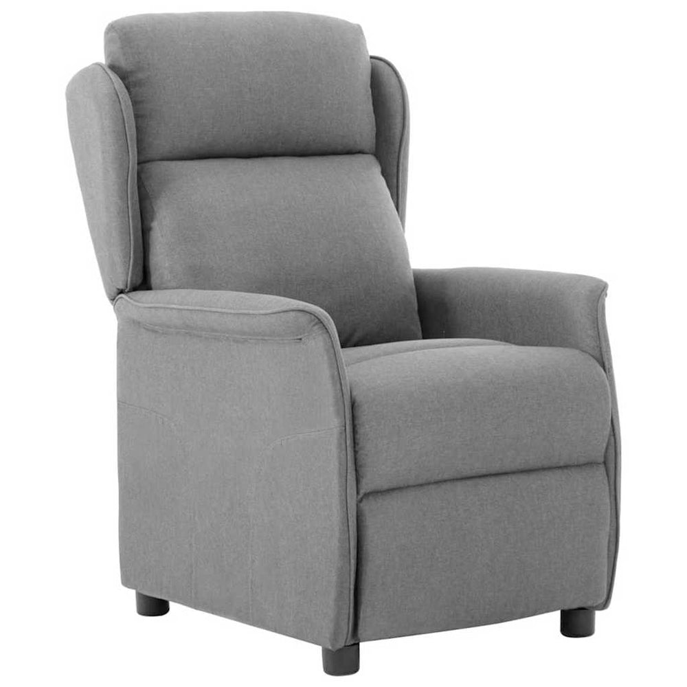 vidaXL Lounge Chair Light Grey 66.5 x 94 x 101.5 cm Polyester