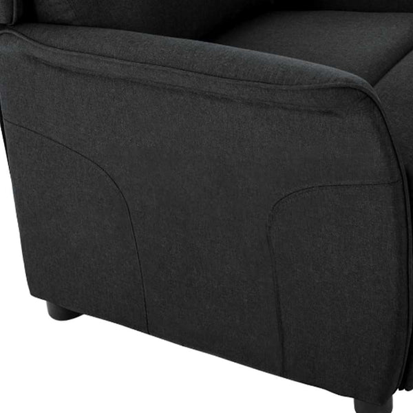 vidaXL Deck Chair Black 66.5 x 94 x 101.5 cm Polyester