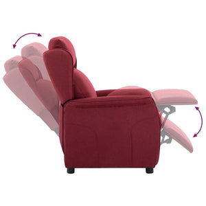 vidaXL Sun Lounger Wine Red 66.5 x 94 x 101.5 cm Polyester