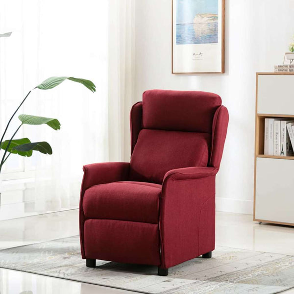 vidaXL Sun Lounger Wine Red 66.5 x 94 x 101.5 cm Polyester