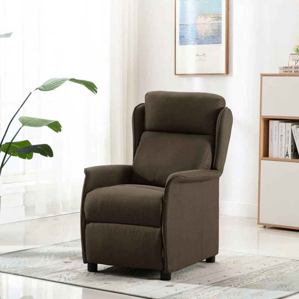 vidaXL Sun Lounger Brown 66.5 x 94 x 101.5 cm Polyester