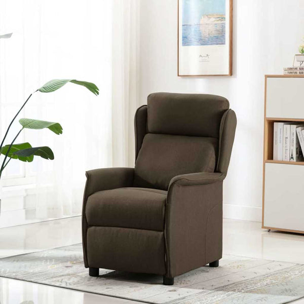 vidaXL Sun Lounger Brown 66.5 x 94 x 101.5 cm Polyester