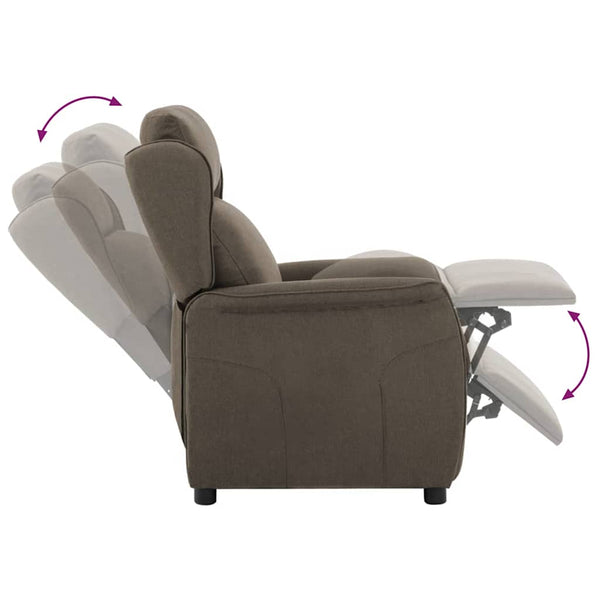 vidaXL Sun Lounger Taupe 66.5 x 94 x 101.5 cm Polyester