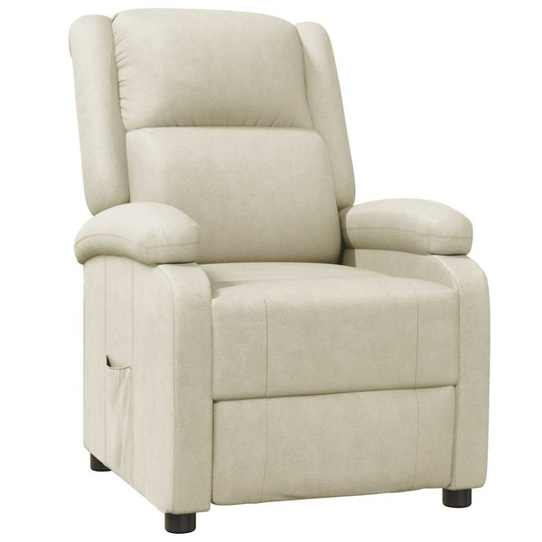 vidaXL Recliner White Faux Leather