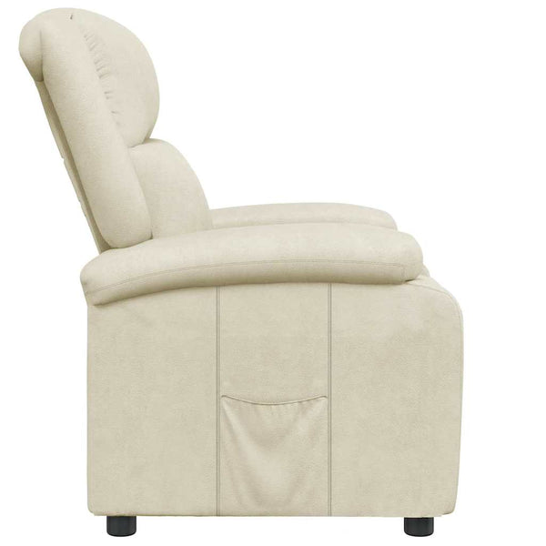 vidaXL Recliner White Faux Leather