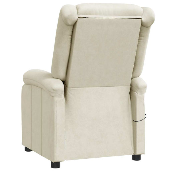 vidaXL Recliner White Faux Leather