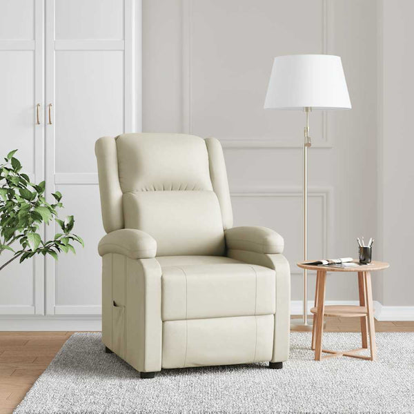 vidaXL Recliner White Faux Leather