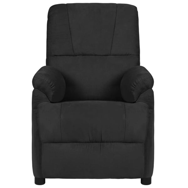 vidaXL Massage Recliner Black Microfiber Fabric