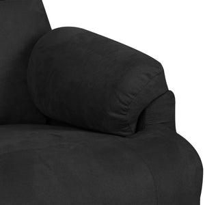 vidaXL Massage Recliner Black Microfiber Fabric