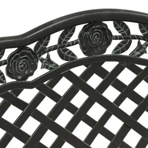 vidaXL Garden Bench 108 cm Cast Aluminium Green
