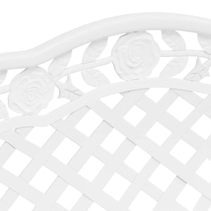 vidaXL Garden Bench 108 cm Cast Aluminum White
