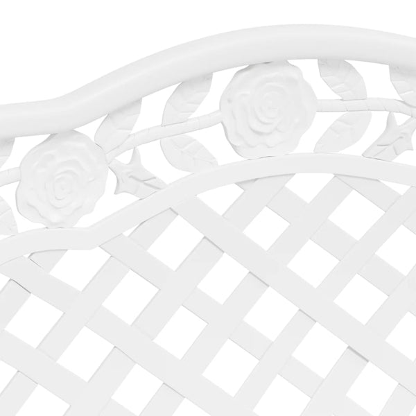 vidaXL Garden Bench 108 cm Cast Aluminum White