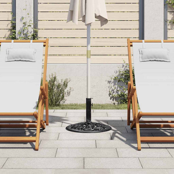 vidaXL Parasol Base Black 48x48x33 cm Cast Iron