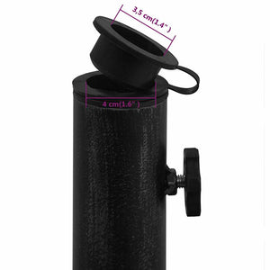 vidaXL Parasol Base Black 48x48x33 cm Cast Iron