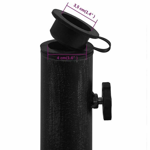 vidaXL Parasol Base Black 48x48x33 cm Cast Iron