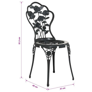 vidaXL Bistro Chairs 2 pcs Cast Aluminium Black