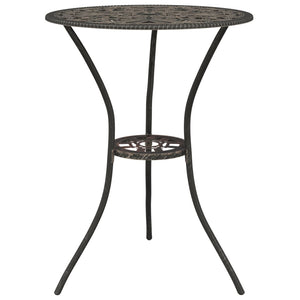 vidaXL 3-Piece Cast Aluminum Bistro Set Bronze