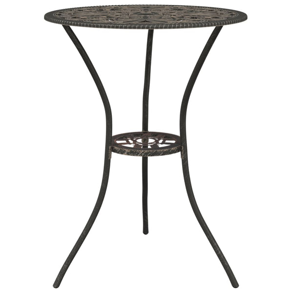 vidaXL 3-Piece Cast Aluminum Bistro Set Bronze