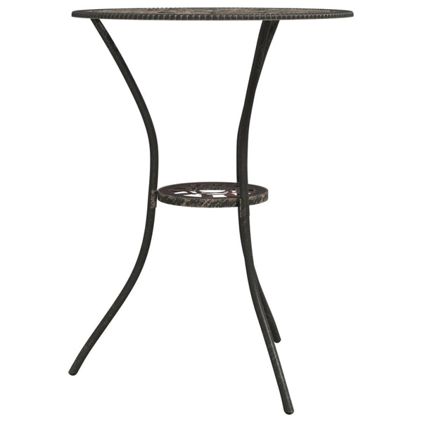 vidaXL 3-Piece Cast Aluminum Bistro Set Bronze