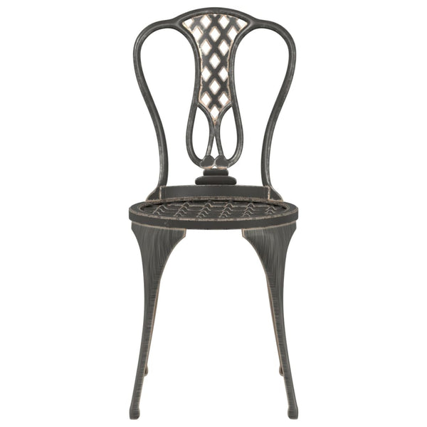 vidaXL 3-Piece Cast Aluminum Bistro Set Bronze