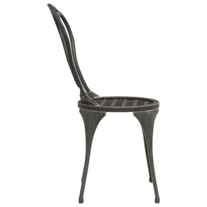 vidaXL 3-Piece Cast Aluminum Bistro Set Bronze
