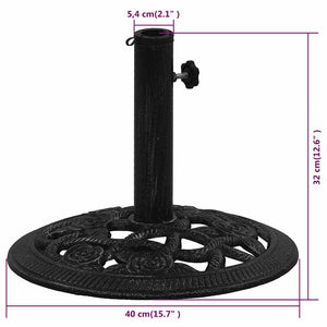 vidaXL Parasol Base Black 40x40x32 cm Cast Iron