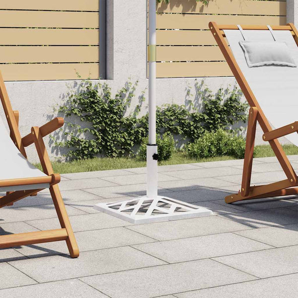 vidaXL Parasol Base White 44x44x31 cm Cast Iron