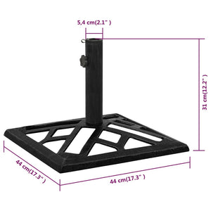vidaXL Parasol Base Black 44x44x31 cm Cast Iron