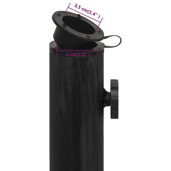 vidaXL Parasol Base Black 44x44x31 cm Cast Iron