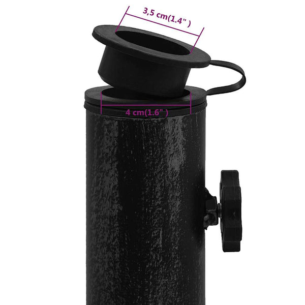 vidaXL Parasol Base Black 47x47x33 cm Cast Iron
