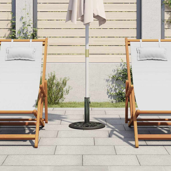 vidaXL Parasol Base Green 40x40x32 cm Cast Iron