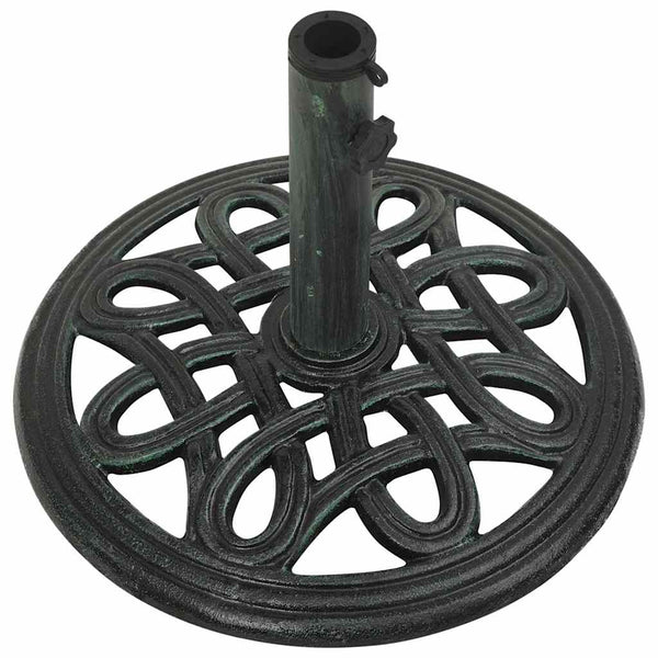 vidaXL Parasol Base Green 40x40x32 cm Cast Iron
