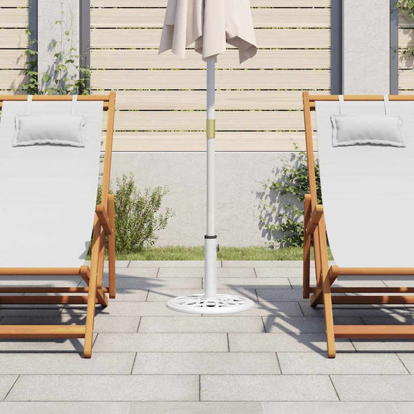 vidaXL Parasol Base White 40x40x32 cm Cast Iron