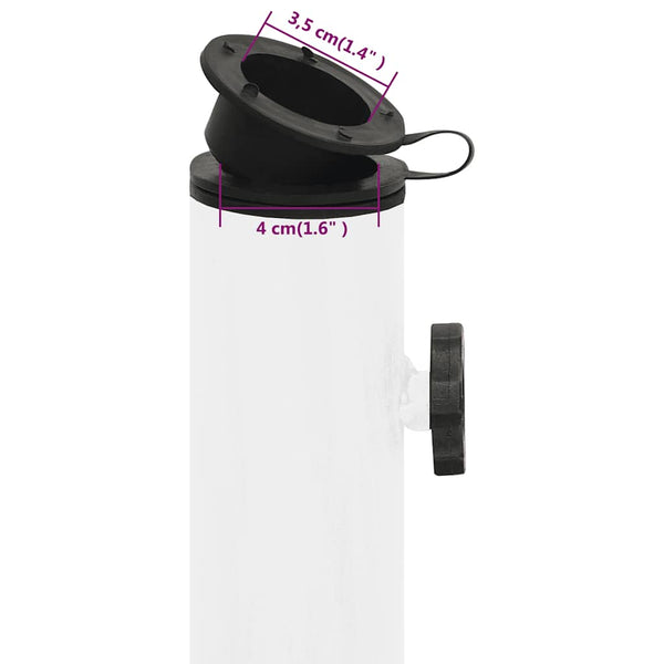 vidaXL Parasol Base White 40x40x32 cm Cast Iron