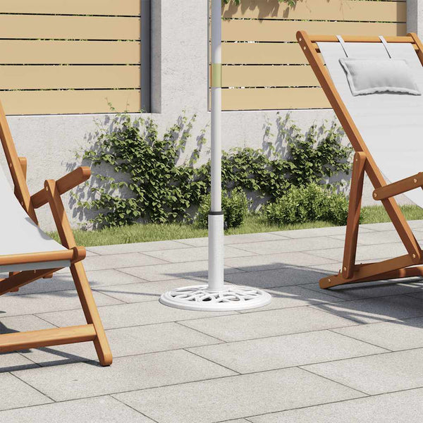 vidaXL Parasol Base White 40x40x32 cm Cast Iron