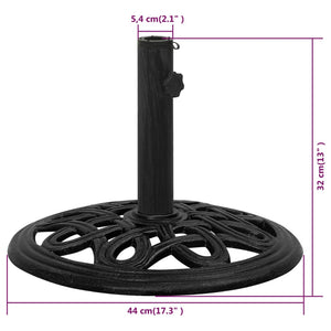 vidaXL Parasol Base Black 44x44x32 cm Cast Iron
