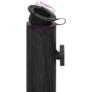 vidaXL Parasol Base Black 44x44x32 cm Cast Iron