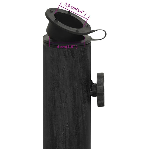 vidaXL Parasol Base Black 44x44x32 cm Cast Iron
