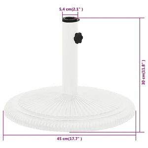 vidaXL Parasol Base White 45x45x30 cm Cast Iron