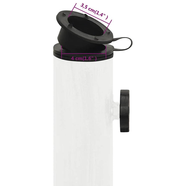 vidaXL Parasol Base White 45x45x30 cm Cast Iron