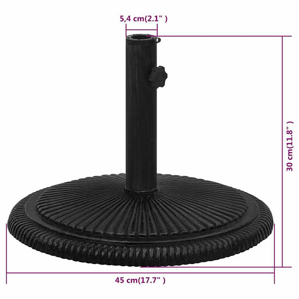 vidaXL Parasol Base Black 45x45x30 cm Cast Iron