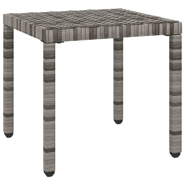 vidaXL Sun Loungers 2 pcs. with Table Poly Rattan Grey