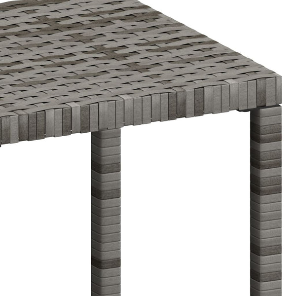 vidaXL Sun Loungers 2 pcs. with Table Poly Rattan Grey