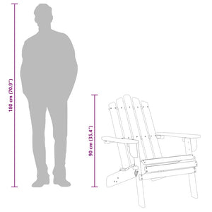 vidaXL Adirondack Garden Chair Solid Acacia Wood