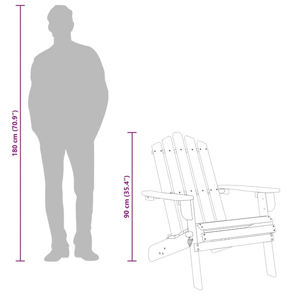 vidaXL Adirondack Garden Chair Solid Acacia Wood
