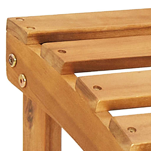 vidaXL Adirondack Garden Chair with Ottoman Solid Acacia Wood